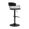 Armen Living Nash Adjustable Black Wood Bar Stool in Gray Faux Leather with Black Metal LCNABABLKGRY - alternate 7